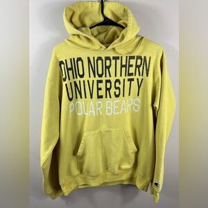 Ohio Northern University Hoodie Adult Medium Faded Yellow Champion Polar Bears